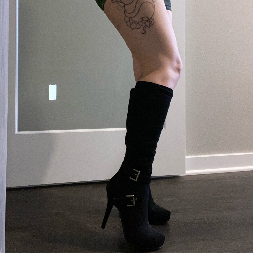 CLOSET CLEAR OUT! Black suede boots